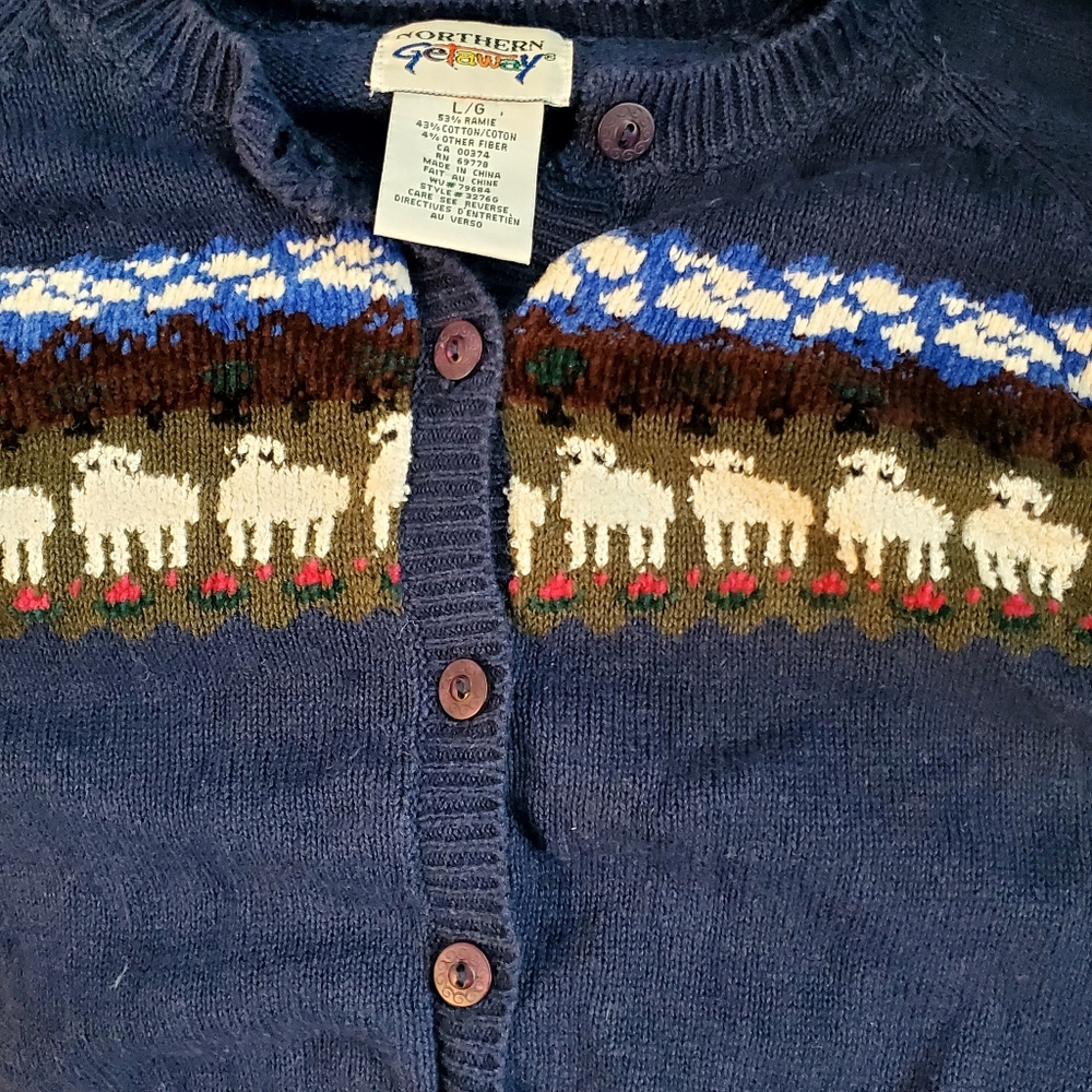 Vintage Fair Isle Sheep Sweater
